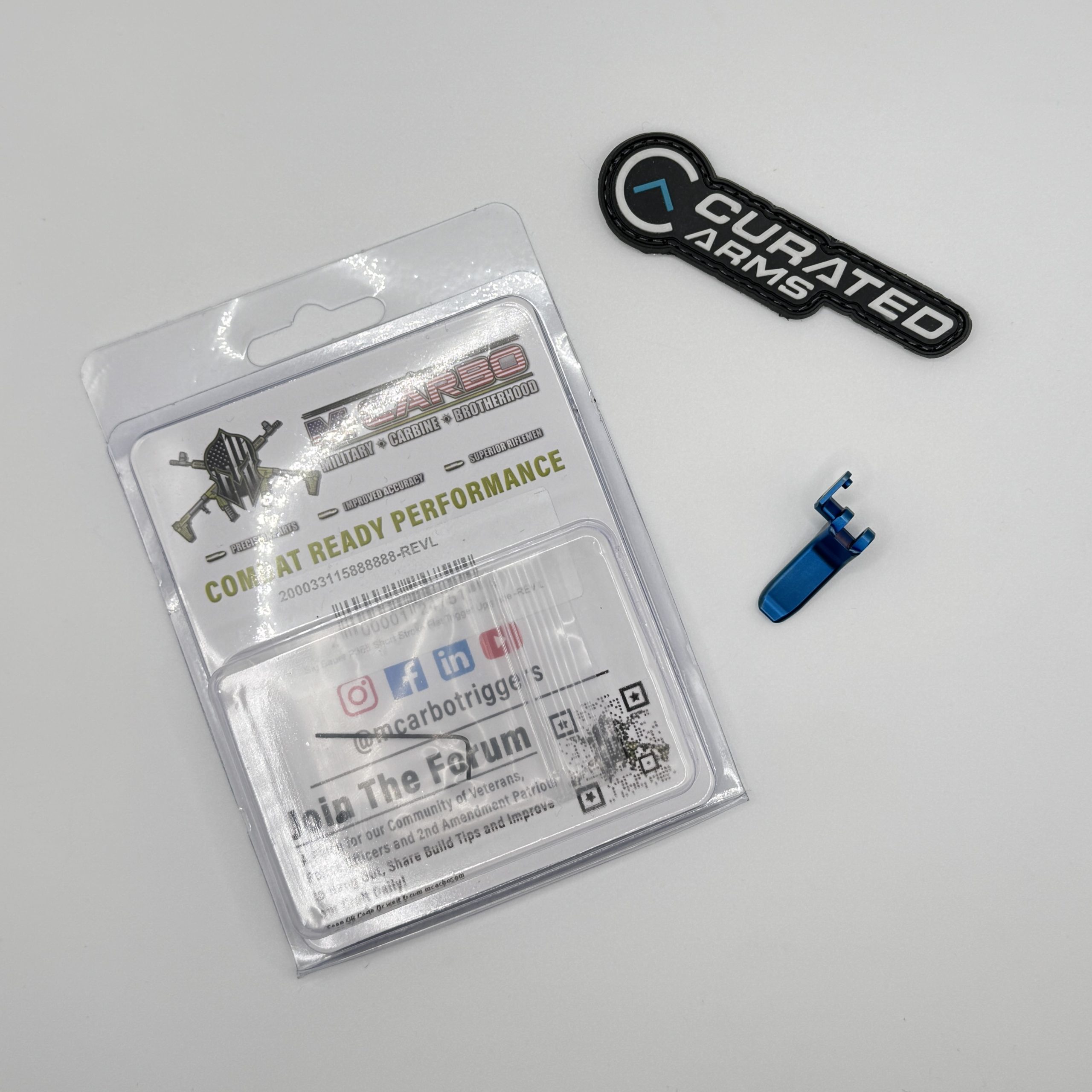 MCarbo P365 Flat Trigger Shoe Blue PVD