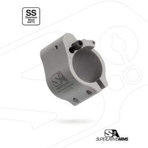 Superlative Arms DI Adjustable Gas Block, .750, Stainless, Clamp On, Stainless Matte