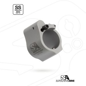 Superlative Arms DI Adjustable Gas Block, .750, Stainless, Solid Set Screw, Stainless Matte