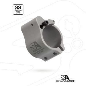 Superlative Arms DI Adjustable Gas Block, .875, Stainless, Clamp On, Stainless Matte