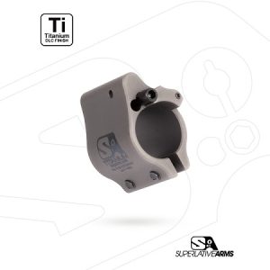 Superlative Arms DI Adjustable Gas Block, .625, Titanium, Clamp On, Grey DLC